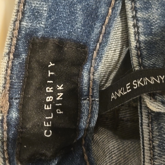 ✨️Celebrity Pink Distressed Ankle Skinny Jeans - Picture 2 of 7